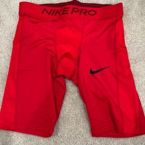 Nike Pro Compression Shorts Size Large Red